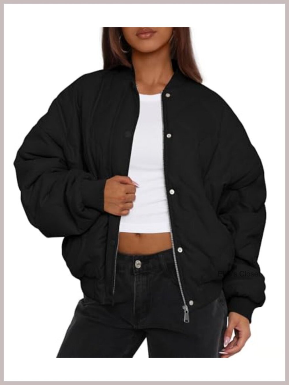 Women's Quilted Bomber Jacket Cropped Puffer Zip Up Lightweight Winter Coat